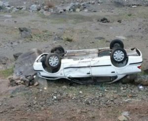 واژگونی سواری پژو در جاده تاراز – بازفت پنج مصدوم برجای گذاشت + تصویر
