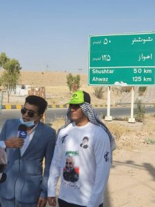 ورزشکار خوزستانی مسافت مسجدسلیمان تا تهران را پیاده‌روی می‌کند