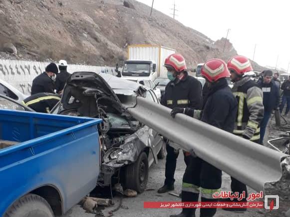سانحه رانندگی جاده تهران دو کشته و پنج مصدوم برجای گذاشت