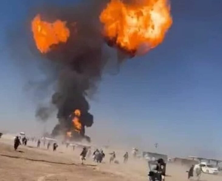 آتش‌سوزی گسترده در گمرک مرزی افغانستان با ایران