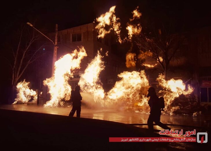 انفجار هولناک گاز شهری در چهار راه بهشتی تبریز
