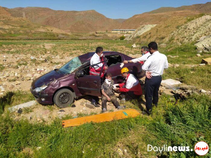 واژگونی پژو ۲۰۶ در محور آرپادره سی تبریز یک مصدوم بر جای گذاشت