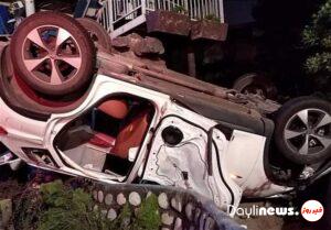 واژگونی تیگو ۷ پس از تصادف شدید با تویوتا+ تصاویر