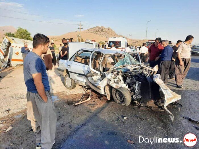 تصادف آمبولانس و پژو در جاده کرمانشاه به روانسر هفت مصدوم به جا گذاشت