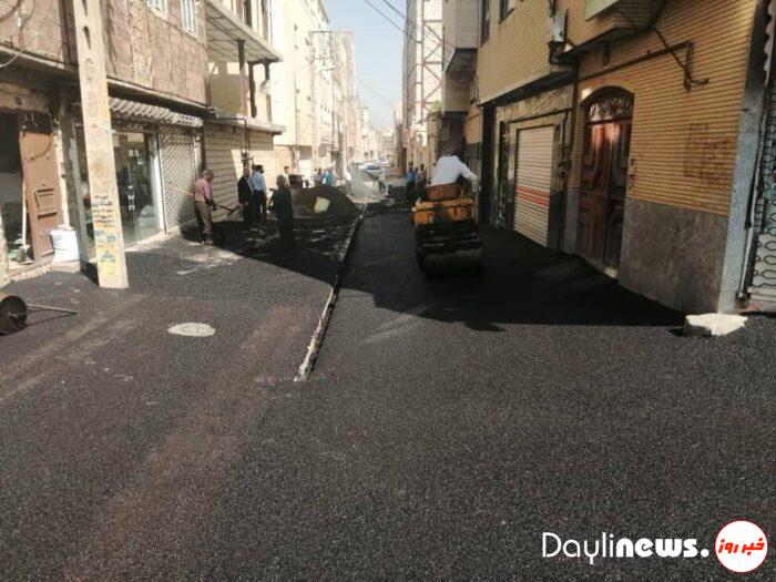 توزیع پنج هزار و ۸۴۰ تن آسفالت در معابر منطقه ۱۰ تبریز