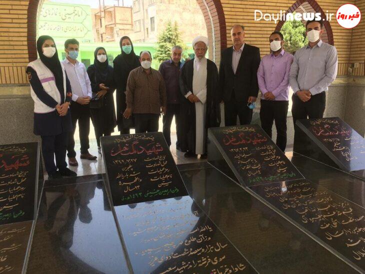 غبار روبی مزار شهدای هشت سال دفاع مقدس