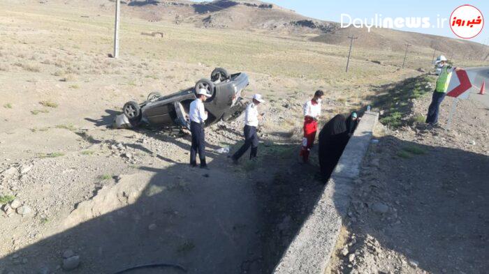 امدادرسانی نجاتگران اسکو به سواری واژگون شده