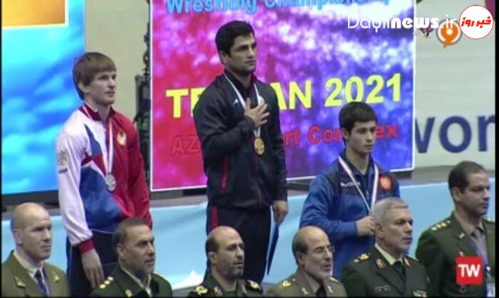 حسین اسدی کشتی گیر ایذه‌ای قهرمان مسابقات نظامیان جهان شد