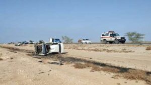 امداد رسانی به مصدومان حادثه در محور رامهرمز به اهواز