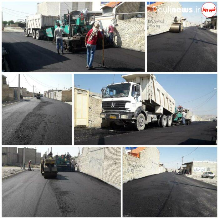 اجرای عملیات آسفالت معابر شهری در محله های بافت فرسوده رامهرمز