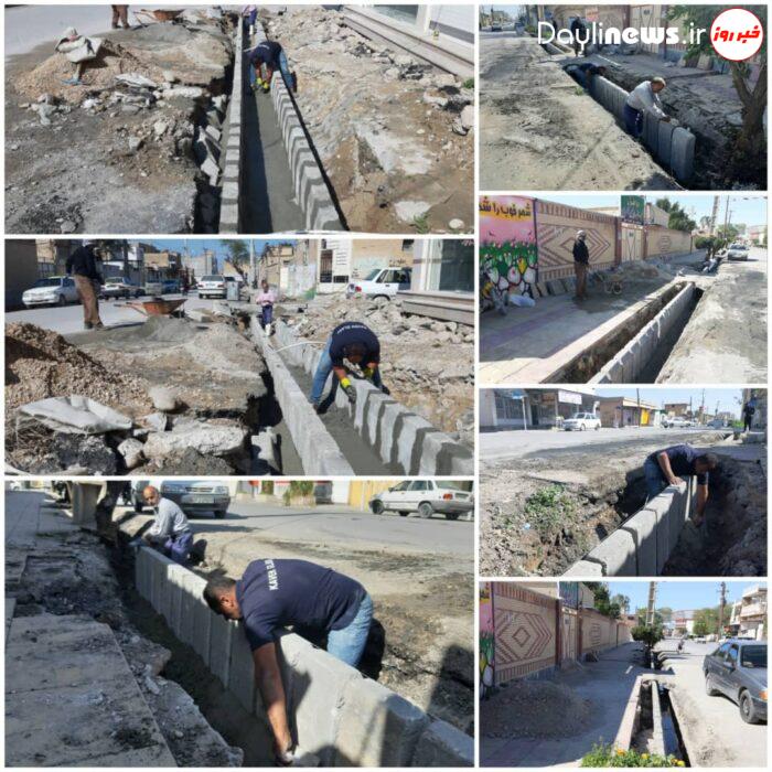 ترمیم وبازسازی جداول معابر سطح شهر رامهرمز