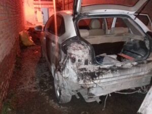 آتش سوزی خودرو سواری ام وی ام واقع در اردکلو مرند