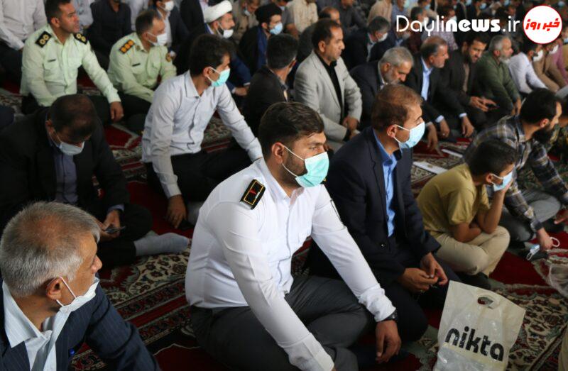 حضور ۲۵ مدیرکل و نماینده ولی فقیه در استان در مصلای امام خمینی (ره) شهرستان ایذه