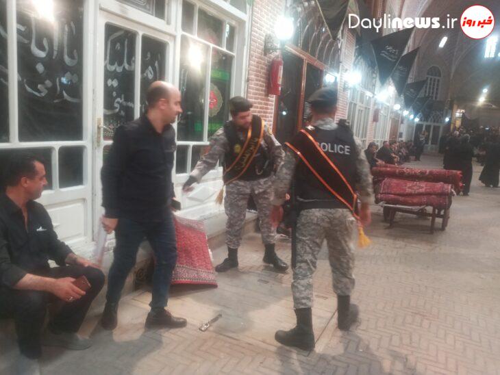 کار جالب ماموران نیروی انتظامی در عزاداری بازار مظفریه تبریز