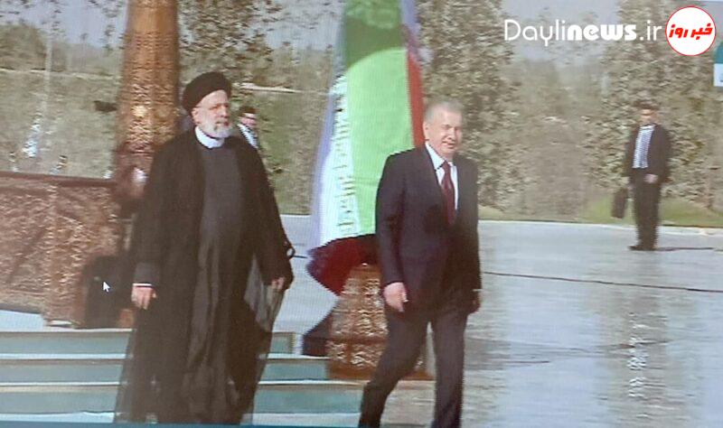 آیتالله رئیسی مورد استقبال رسمی میرضیایف قرار گرفت