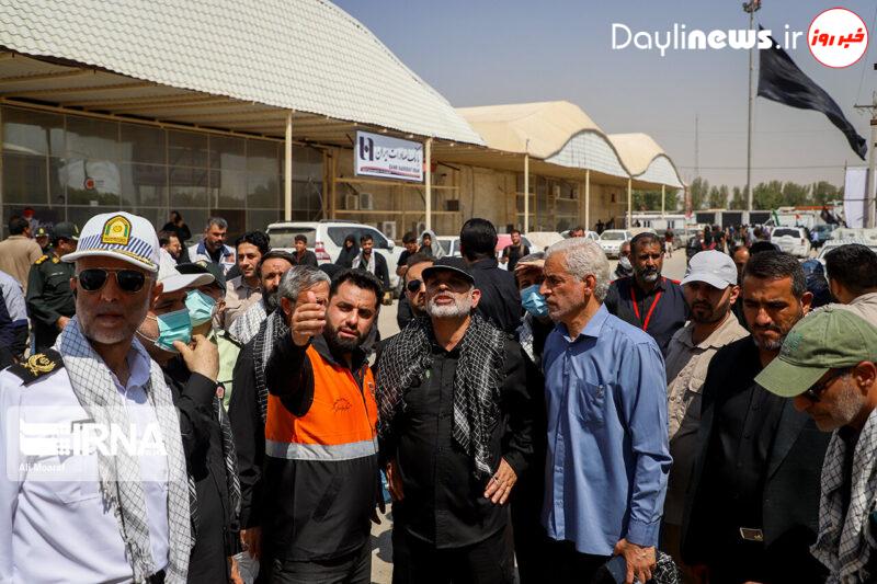 بازدید وزیر کشور از پایانه مسافربری برون استانی مرز شلمچه
