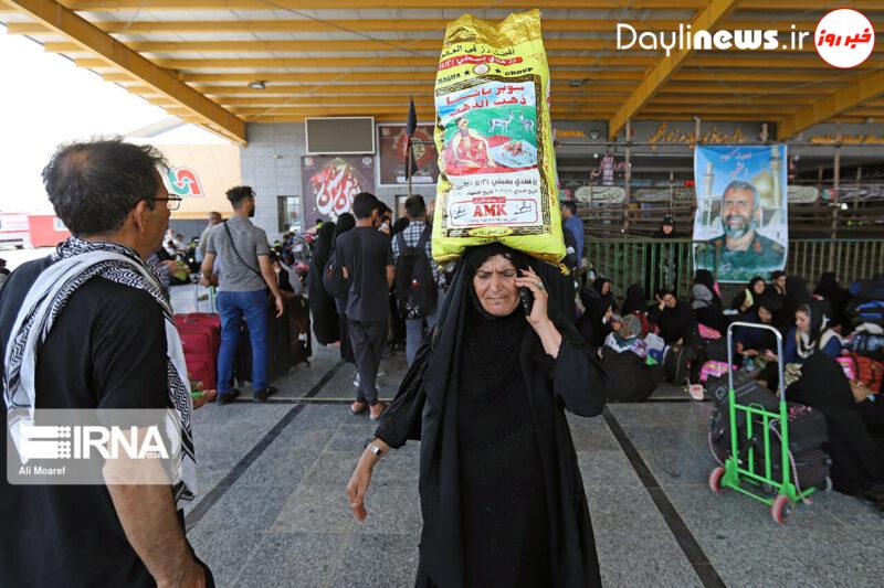 بازگشت زائران اربعین حسینی در مرز شلمچه روان است