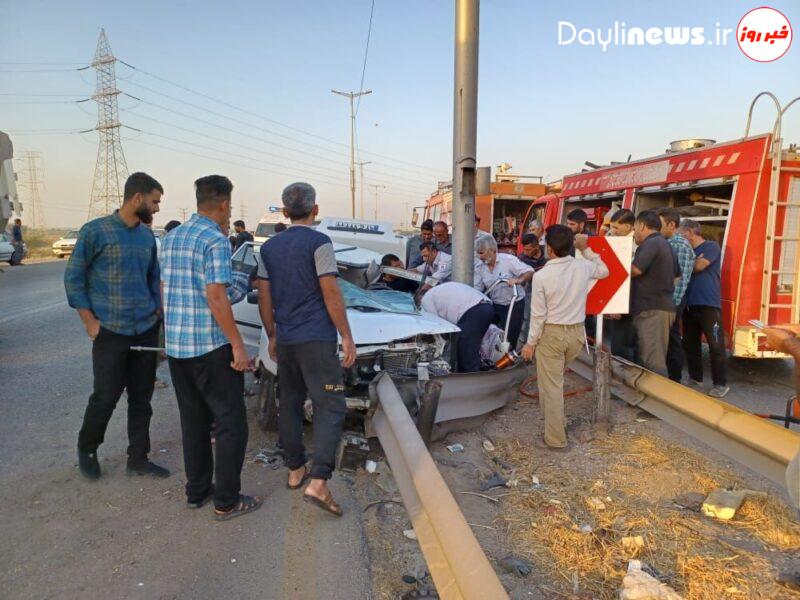 حوادث رانندگی در خوزستان یک کشته و هشت مصدوم برجا گذاشت