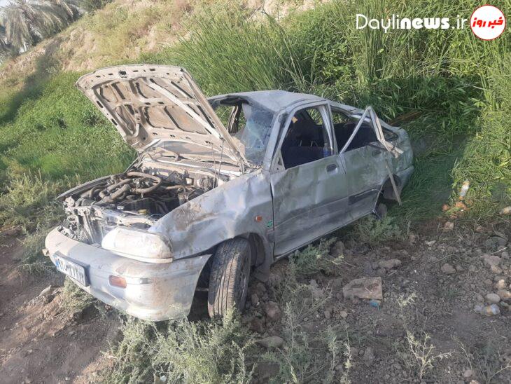 واژگونی ۲ خودروی حامل زائران اربعین ۹ مصدوم برجا گذاشت