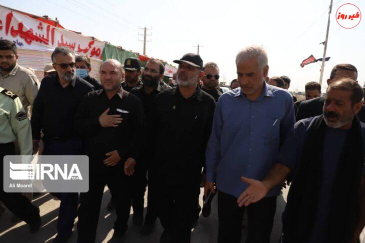 وزیر کشور در جمع زائران اربعین در شلمچه حضور یافت