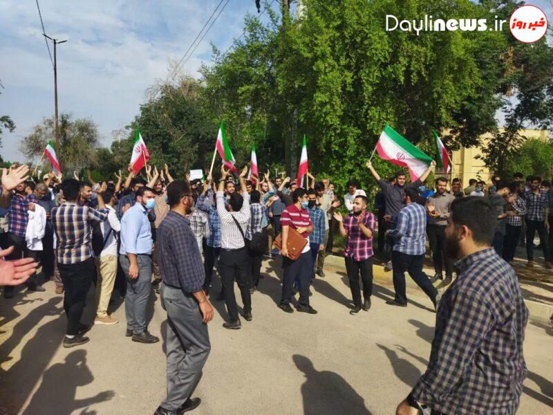 دانشجویان انقلابی اهواز اقدامات اغتشاشگران را محکوم کردند