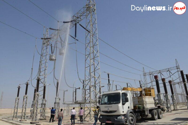 ۱۳۱ پست برق خوزستان برای مقابله با اثرات مخرب گرد و غبار شستشو شد