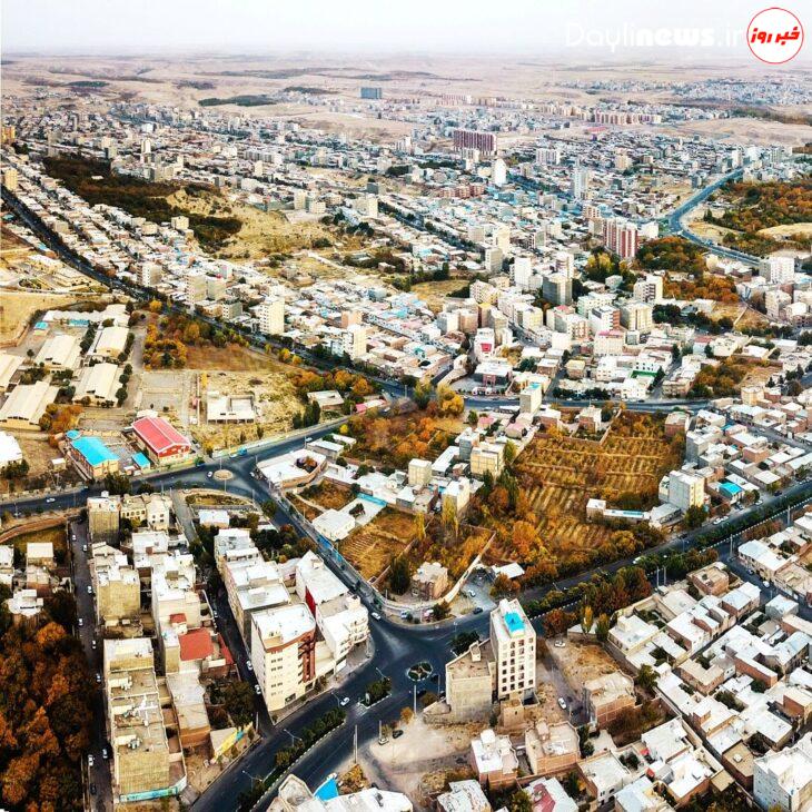 تصاویر هوایی از شهر مراغه در پاییز+عکس