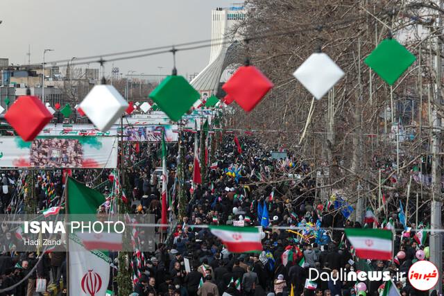 Iranian people holding rallies to celebrate 44th anniversary of Islamic Revolution