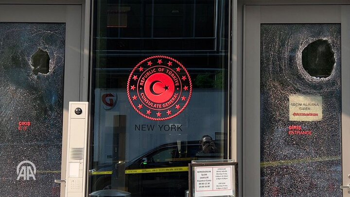 Turkish consulate in NY attacked: report