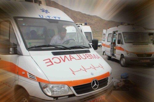 حمله اوباش به آمبولانس اورژانس در خرم‌آباد