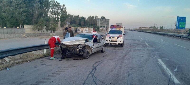 دو مصدوم در سانحه رانندگی در اتوبان تبریز زنجان