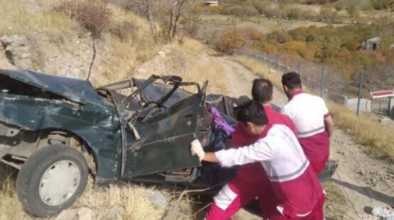 یک فوتی در اثر واژگونی خودرو سواری در روستای موجمبار بخش صوفیان