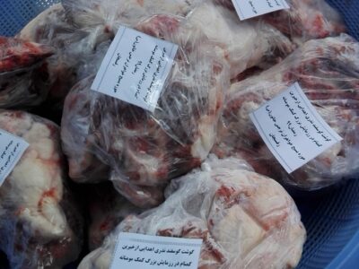 عزم مومنانه سبزپوشان فراجا میانه ای برای احسان به نیازمندان/توزیع گوشت قربانی در بین حاشیه نشین ها