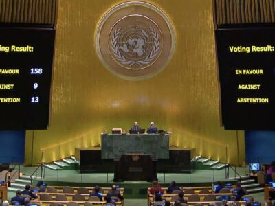 تصویب قطعنامه در مورد آتش‌بس در غزه در مجمع عمومی سازمان ملل