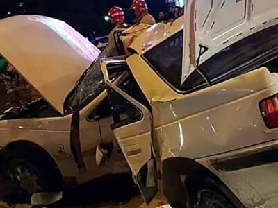 مرگ مرد تهرانی در تصادف هولناک با تیر چراغ برق