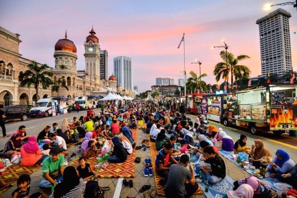 Muslims in Malaysia celebrating Holy Ramadan joyfully