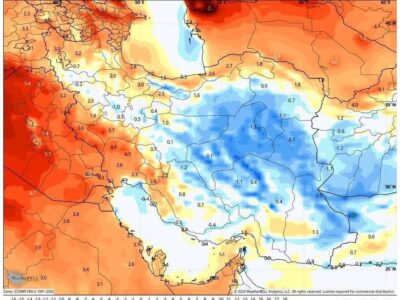 نگاهی به وضعیت دمایی فلات ایران طی ۵ روز آینده