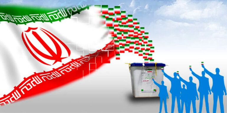 حضور عروس و داماد مشهدی پای صندوق رای