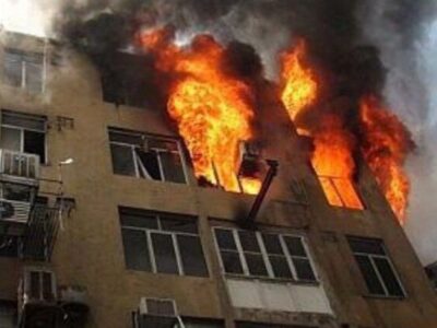 سه مصدوم بر اثر آتش‌ سوزی طبقه سوم ساختمانی در تبریز