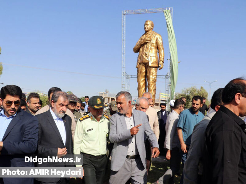 رونمایی از تندیس سردار شهید حاج قاسم سلیمانی در مسجدسلیمان