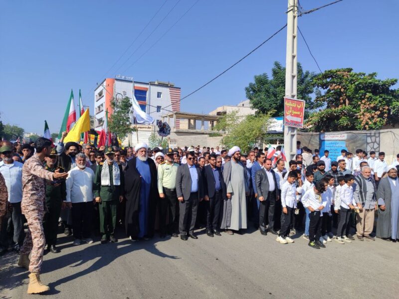 راهپیمایی یوم‌الله ۱۳آبان شهرستان میناب به روایت تصویر