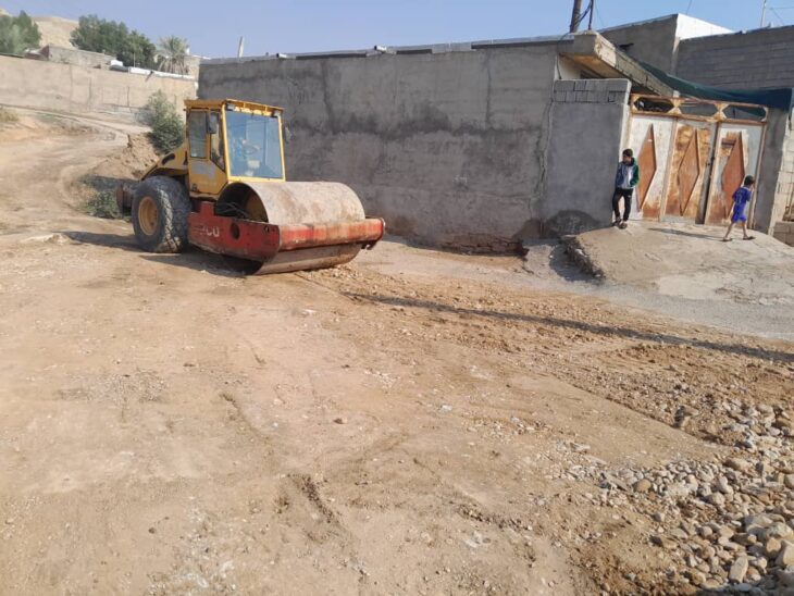 عملیات زیر سازی معابر محله مال شنبه انجام شد