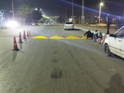 آغاز عملیات رنگ آمیزی سرعتکاه های ترافیکی سطح شهر مسجدسلیمان