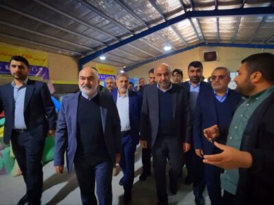 بازدید وزیر رفاه و استاندار خوزستان از کارگاه‌های اشتغال انجمن حمایت از زندانیان بندر ماهشهر