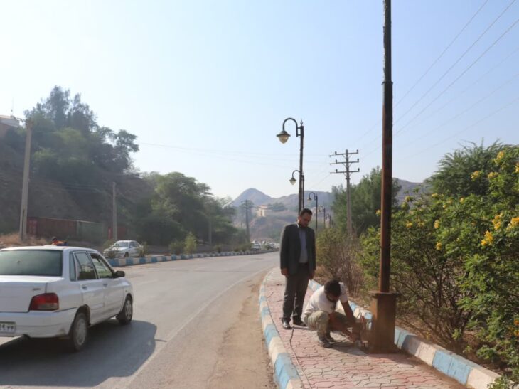 آغاز عملیات بهسازی و تقویت روشنایی پیچ مین آفیس توسط معاونت خدمات شهری