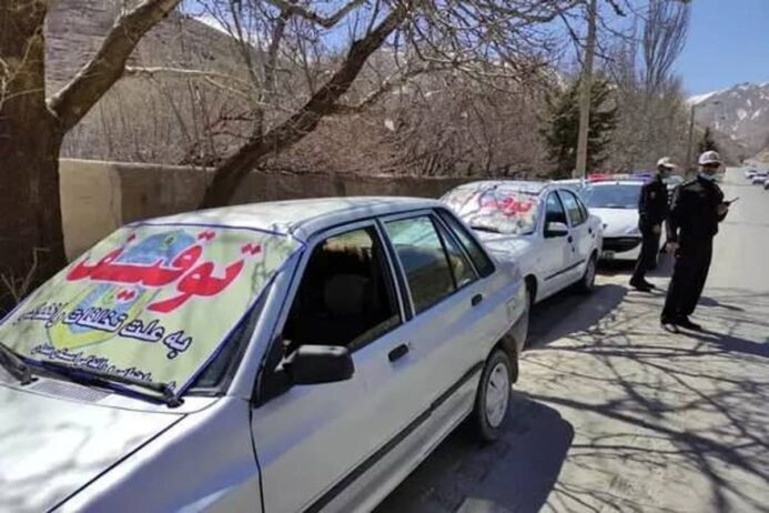 توقیف خودروی پراید به رانندگی پسر بچه ۱۰ ساله در شهرستان خور/ ویدئو