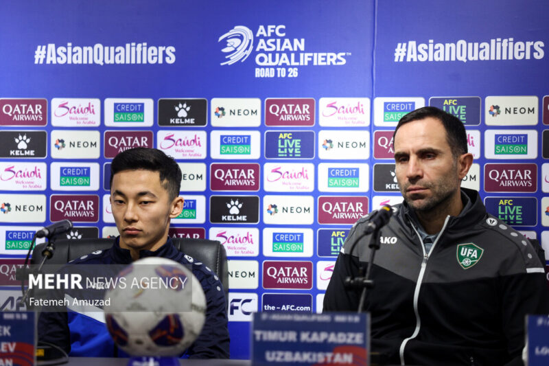 News conference of Iran-Uzbekistan national football teams
