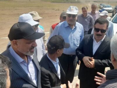بازدید مقامات ارشد استان از روند اجرای پروژه خط انتقال آب ارس در روستاهای شهرستان مرند