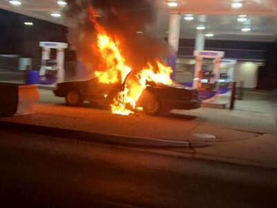 راننده بیاحتیاط پمپ بنزین را به آتش کشید/ ویدئو