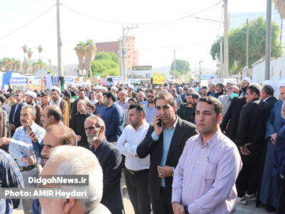 حضور پرشور مردم مسجدسلیمان در راهپیمایی روز ۱۳ آبان + تصاویر